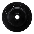 Picture of R1 70-72 Ford Galaxie 500 Front Left Drilled & Slotted Black Brake Rotor