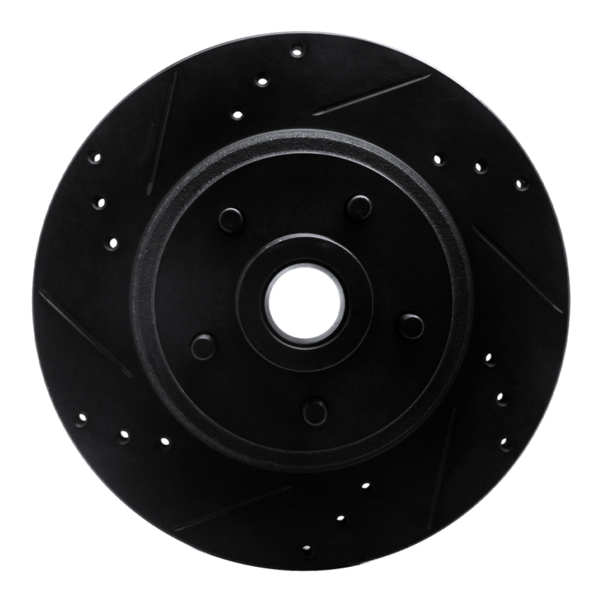 Picture of R1 70-72 Ford Galaxie 500 Front Left Drilled & Slotted Black Brake Rotor