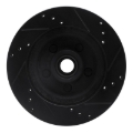 Picture of R1 70-72 Ford Galaxie 500 Front Left Drilled & Slotted Black Brake Rotor