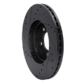 Picture of R1 93-07 Ford Taurus (Excl SHO) Front Right Drilled & Slotted Black Brake Rotor