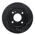 Picture of R1 11-19 Ford Fiesta (USA/Canada) Front Right Drilled & Slotted Black Brake Rotor