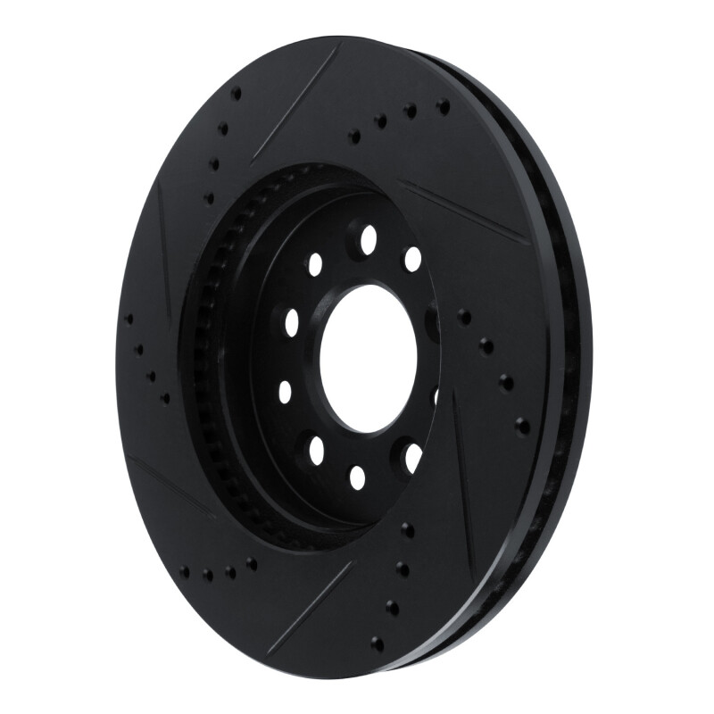 Picture of R1 04-07 Ford Freestar Front Right Drilled & Slotted Black Brake Rotor
