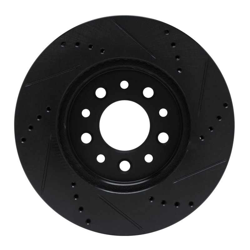 Picture of R1 04-07 Ford Freestar Front Left Drilled & Slotted Black Brake Rotor