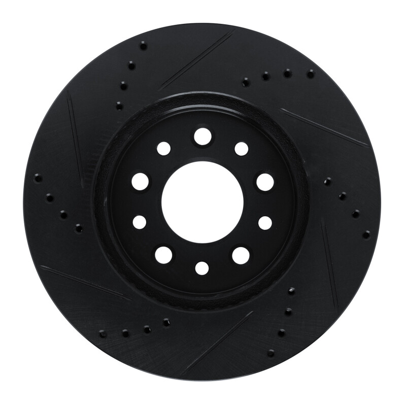 Picture of R1 04-07 Ford Freestar Front Right Drilled & Slotted Black Brake Rotor