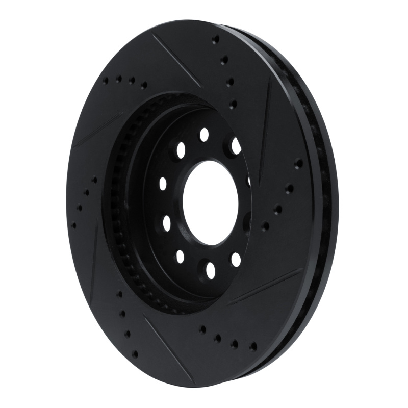 Picture of R1 04-07 Ford Freestar Front Left Drilled & Slotted Black Brake Rotor