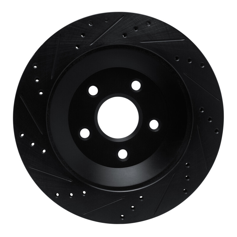 Picture of R1 04-07 Ford Freestar Rear Right Drilled & Slotted Black Brake Rotor