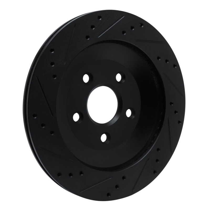Picture of R1 04-07 Ford Freestar Rear Right Drilled & Slotted Black Brake Rotor