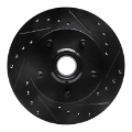 Picture of R1 98-02 Ford Ranger (USA/Canada) Front Right Drilled & Slotted Black Brake Rotor