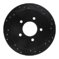 Picture of R1 97-04 Ford F-150 RWD Rear Right Drilled & Slotted Black Brake Rotor