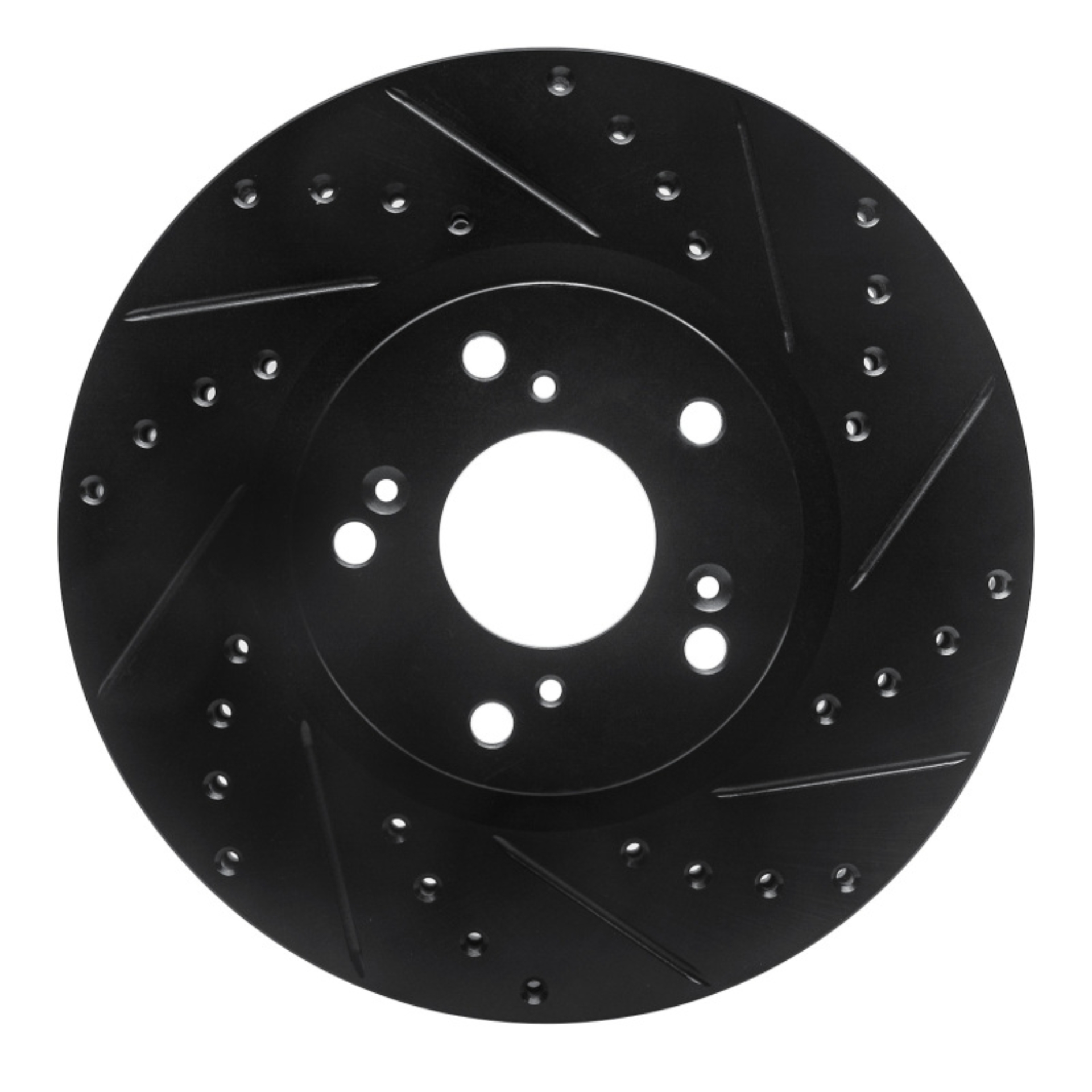 Picture of R1 02-15 Acura ILX Front Right Drilled & Slotted Black Brake Rotor