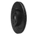 Picture of R1 02-15 Acura ILX Front Right Drilled & Slotted Black Brake Rotor