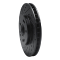 Picture of R1 90-98 Mercedes-Benz 500E Front Left Drilled & Slotted Black Brake Rotor