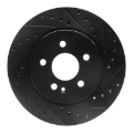 Picture of R1 98-05 Mercedes-Benz ML430 Front Right Drilled & Slotted Black Brake Rotor
