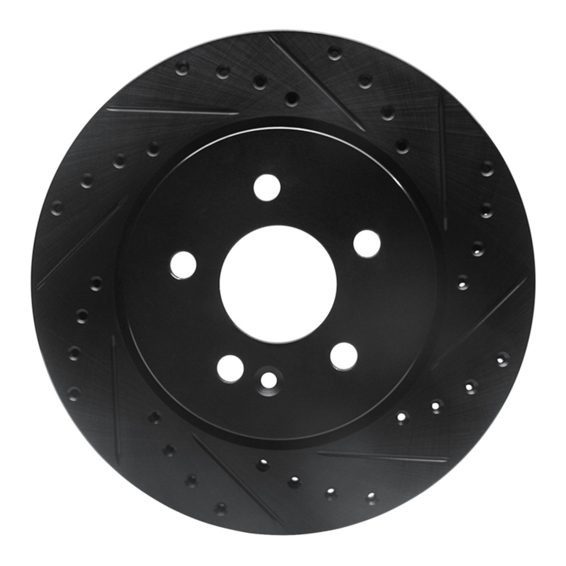 Picture of R1 98-05 Mercedes-Benz ML430 Front Right Drilled & Slotted Black Brake Rotor