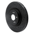 Picture of R1 06-12 Mercedes-Benz R350 Front Right Drilled & Slotted Black Brake Rotor