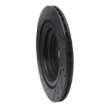 Picture of R1 13-19 Mercedes-Benz GLS450 Rear Right Drilled & Slotted Black Brake Rotor