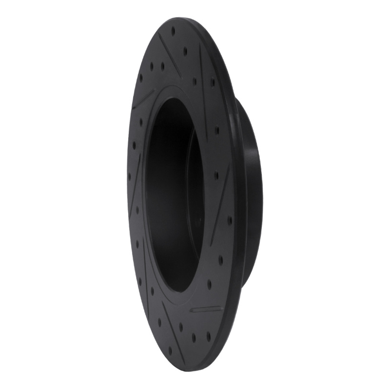 Picture of R1 04-06 Nissan Sentra Rear Left Drilled & Slotted Black Brake Rotor