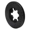 Picture of R1 82-85 Nissan 720 Datsun Front Left Drilled & Slotted Black Brake Rotor