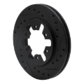 Picture of R1 82-85 Nissan 720 Datsun Front Left Drilled & Slotted Black Brake Rotor