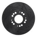 Picture of R1 91-04 Dodge STEALTH Front Right Drilled & Slotted Black Brake Rotor