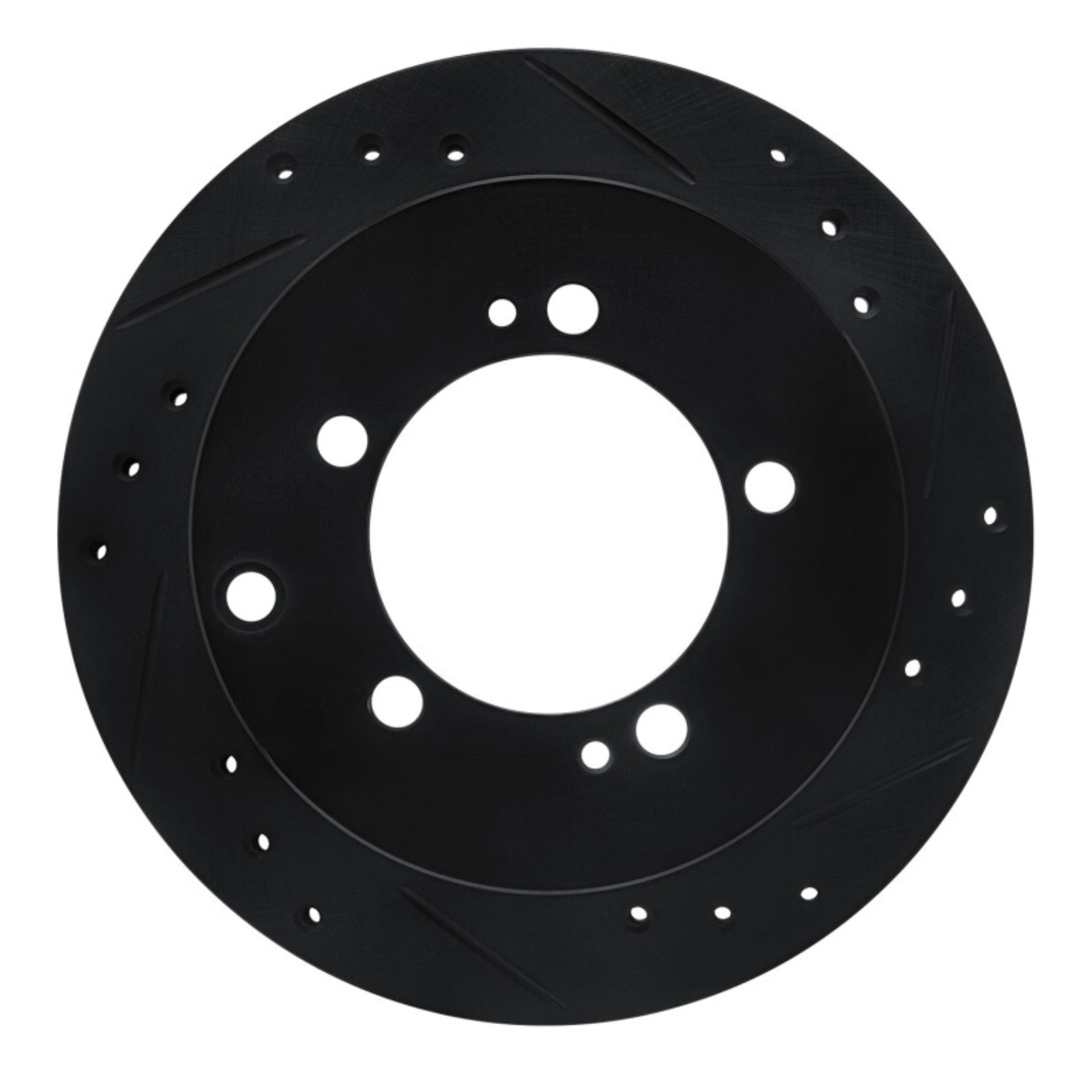 Picture of R1 91-99 Dodge STEALTH Rear Right Drilled & Slotted Black Brake Rotor