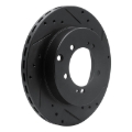 Picture of R1 91-93 Dodge STEALTH Rear Right Drilled & Slotted Black Brake Rotor