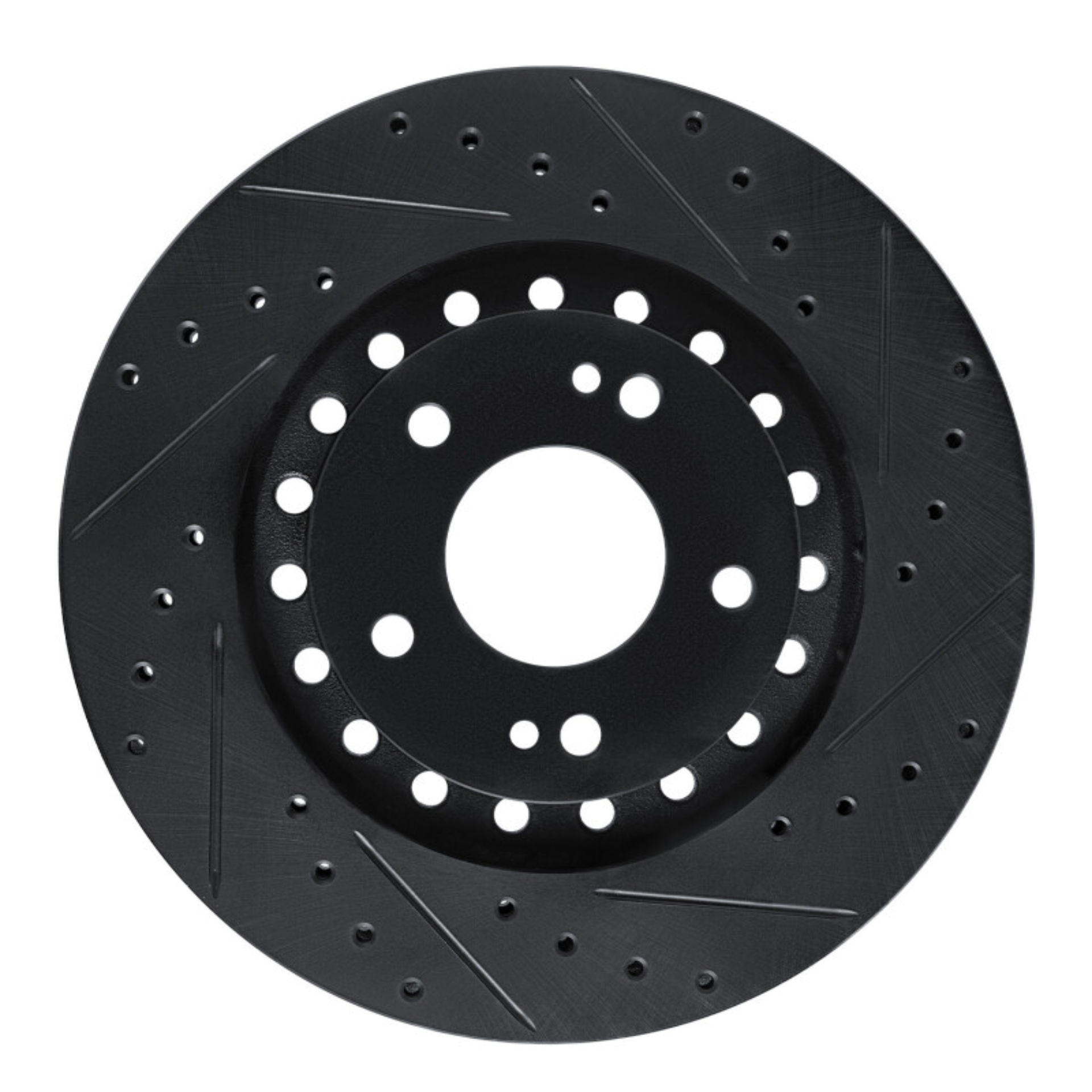 Picture of R1 93-99 Dodge STEALTH Front Right Drilled & Slotted Black Brake Rotor