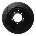 Picture of R1 93-99 Dodge STEALTH Rear Right Drilled & Slotted Black Brake Rotor