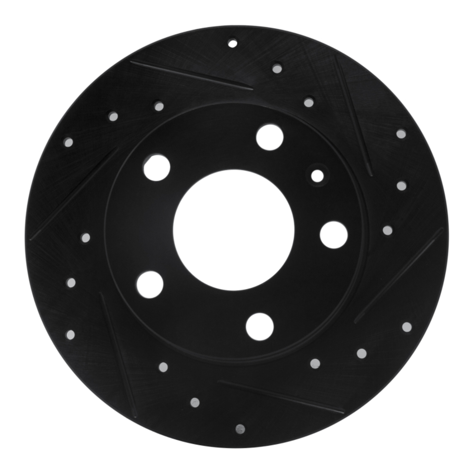 Picture of R1 02-06 Audi A4 Quattro Rear Right Drilled & Slotted Black Brake Rotor