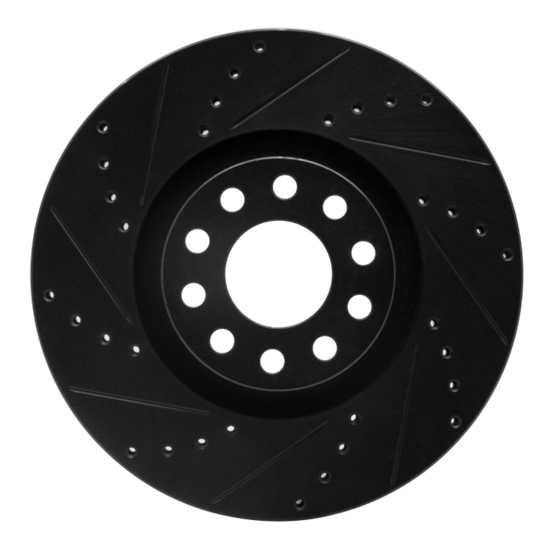 Picture of R1 02-05 Volkswagen Passat (USA/Canada) Front Left Drilled & Slotted Black Brake Rotor