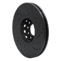 Picture of R1 02-05 Volkswagen Passat (USA/Canada) Front Left Drilled & Slotted Black Brake Rotor