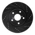 Picture of R1 06-15 Lexus GS300 Left Front Drilled & Slotted Black Brake Rotor