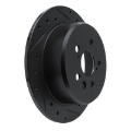 Picture of R1 86-93 Lexus ES250 Rear Right Drilled & Slotted Black Brake Rotor