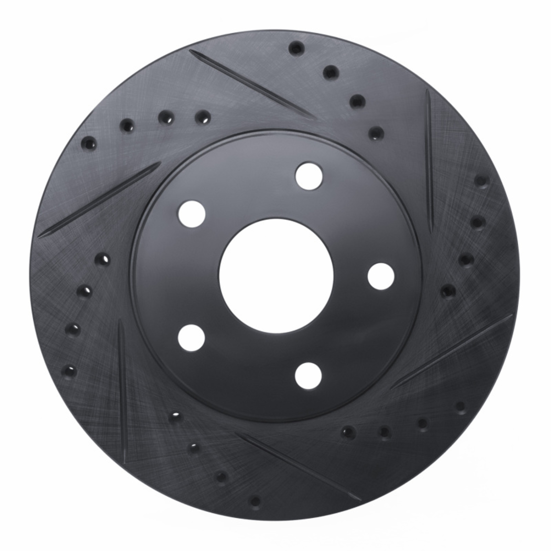 Picture of R1 92-95 Toyota MR2 Front Right Drilled & Slotted Black Brake Rotor