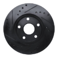 Picture of R1 92-95 Toyota MR2 Front Right Drilled & Slotted Black Brake Rotor