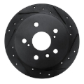 Picture of R1 02-08 Lexus ES300 Rear Right Drilled & Slotted Black Brake Rotor