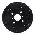 Picture of R1 06-19 Scion IQ Front Right Drilled & Slotted Black Brake Rotor