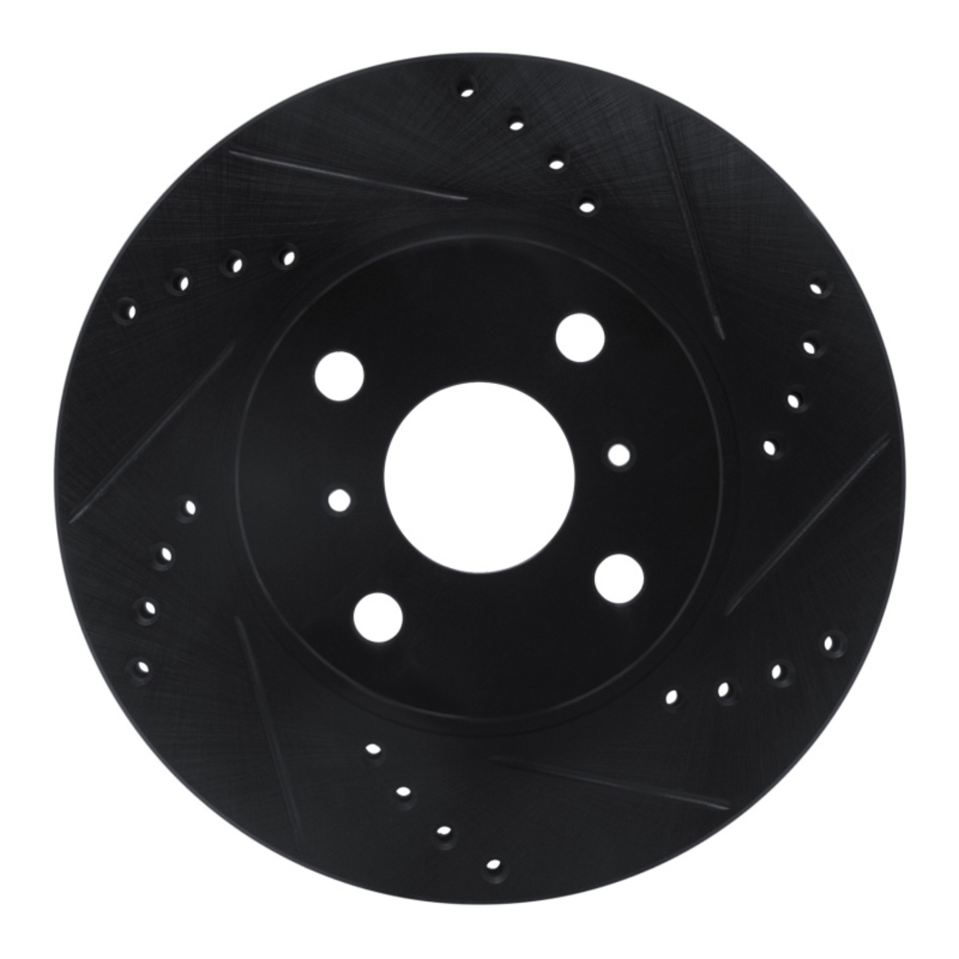 Picture of R1 06-19 Scion IQ Front Right Drilled & Slotted Black Brake Rotor