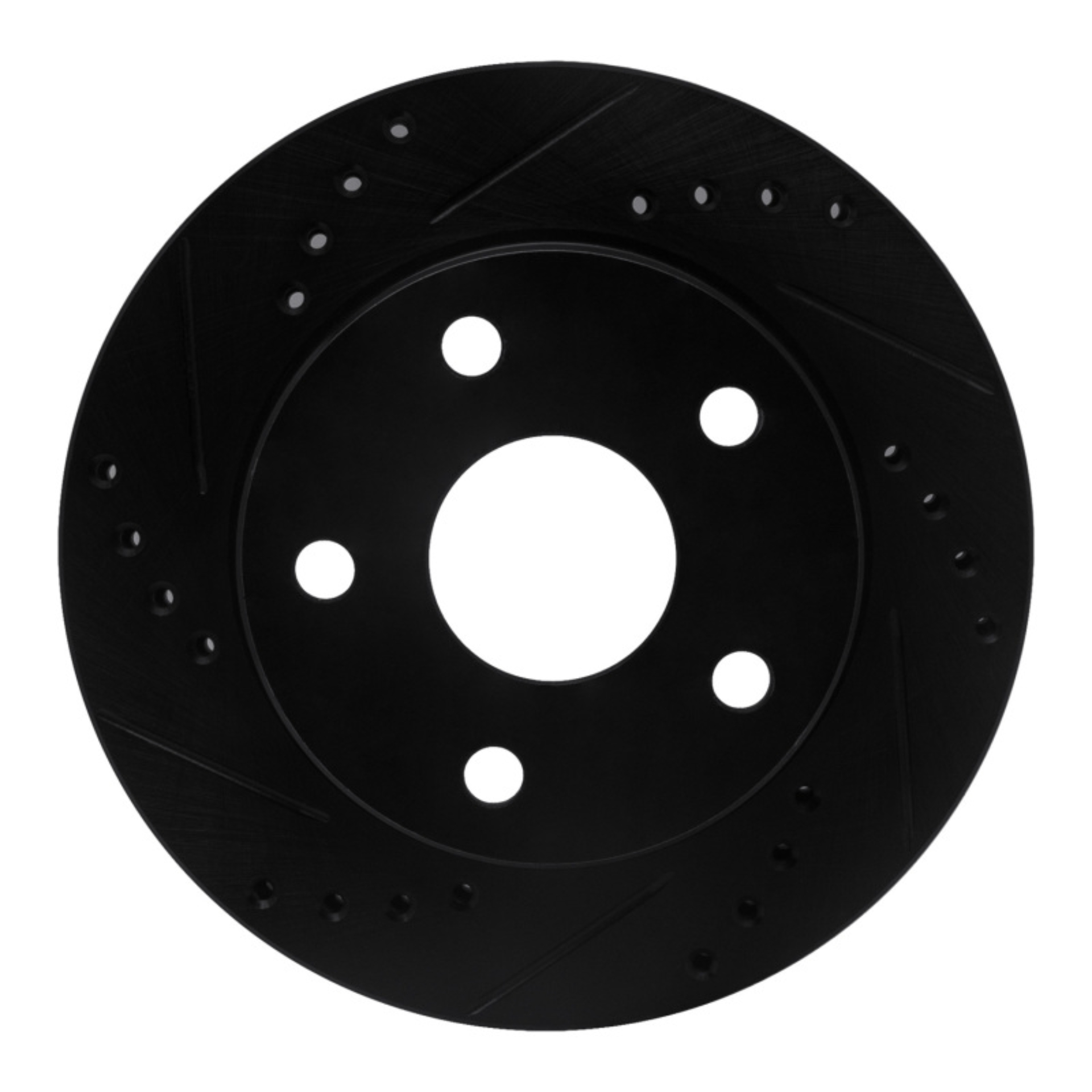 Picture of R1 91-94 Toyota Previa Front Left Drilled & Slotted Black Brake Rotor