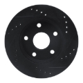 Picture of R1 91-94 Toyota Previa Front Left Drilled & Slotted Black Brake Rotor