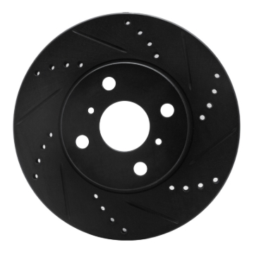 Picture of R1 04-06 Scion XB Front Right Drilled & Slotted Black Brake Rotor
