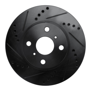 Picture of R1 04-06 Scion XB Front Left Drilled & Slotted Black Brake Rotor