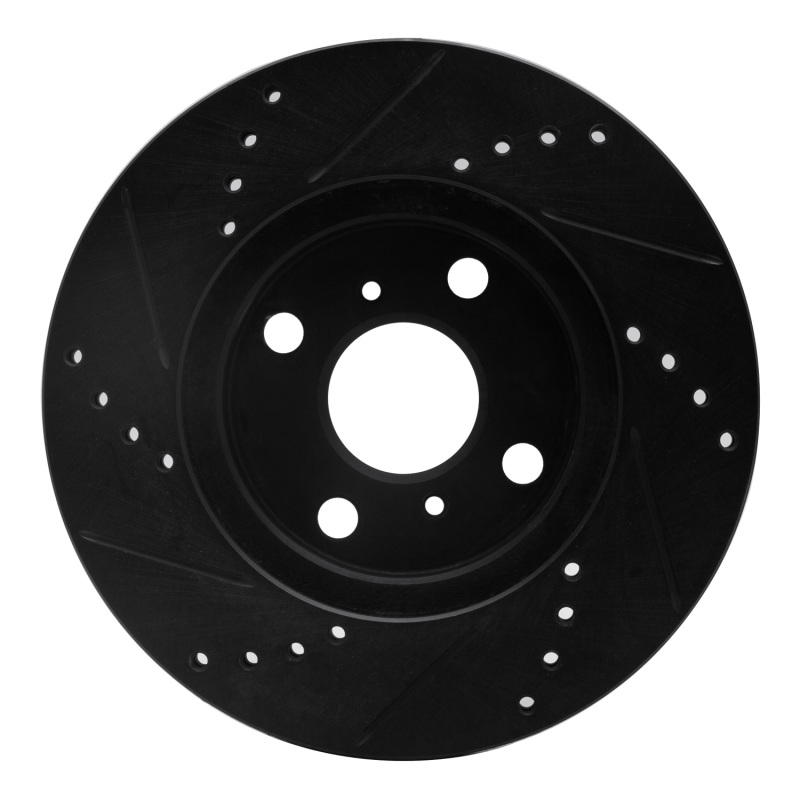 Picture of R1 04-06 Scion XB Front Right Drilled & Slotted Black Brake Rotor