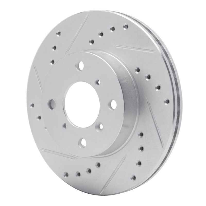 Picture of R1 99-07 Suzuki Aerio Front Left Drilled & Slotted Silver Brake Rotor