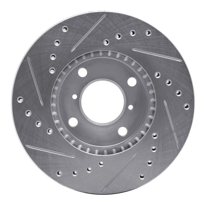 Picture of R1 99-07 Suzuki Esteem Front Right Drilled & Slotted Silver Brake Rotor
