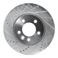 Picture of R1 05-07 Land Rover LR3 Front Left Drilled & Slotted Silver Brake Rotor