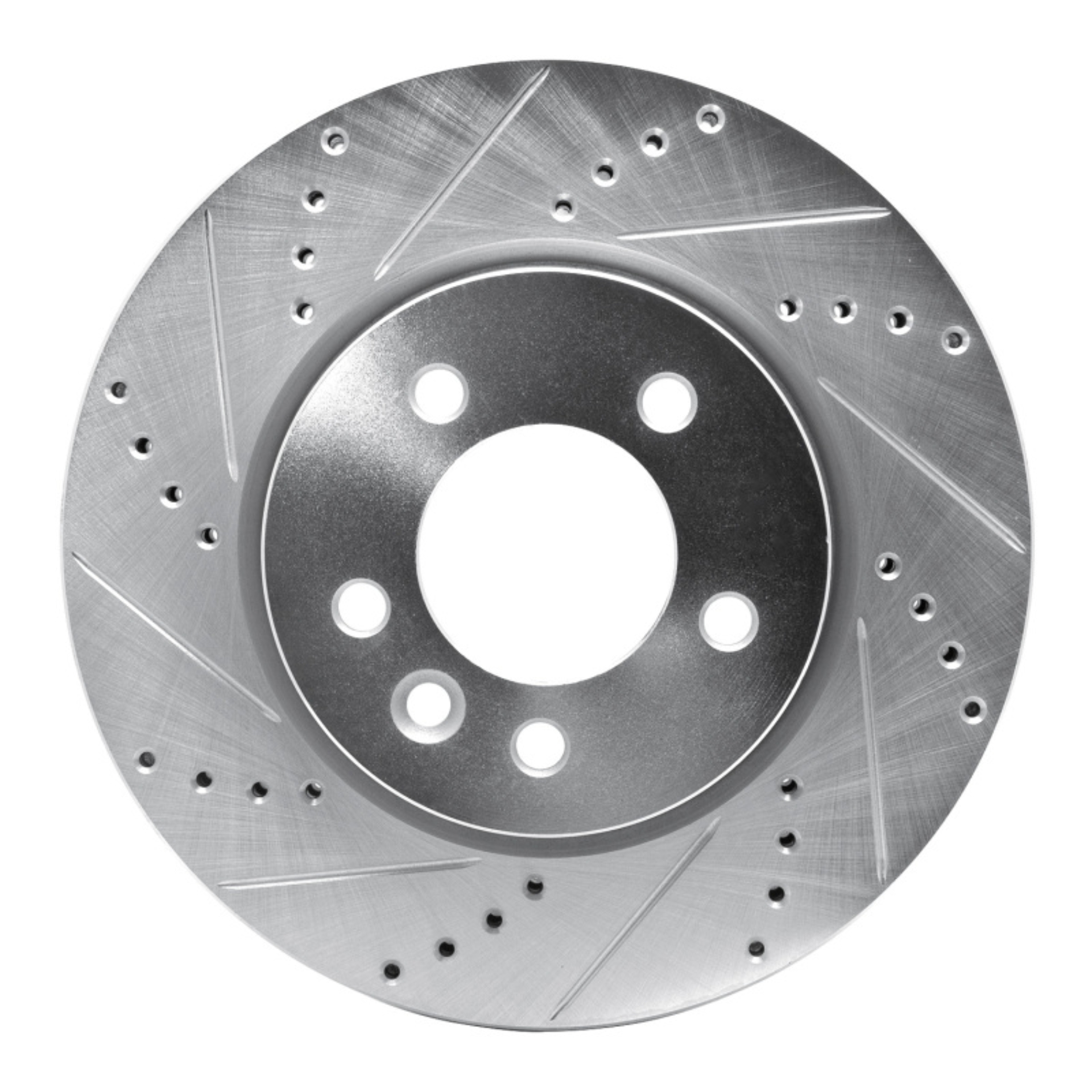 Picture of R1 05-07 Land Rover LR3 Front Left Drilled & Slotted Silver Brake Rotor