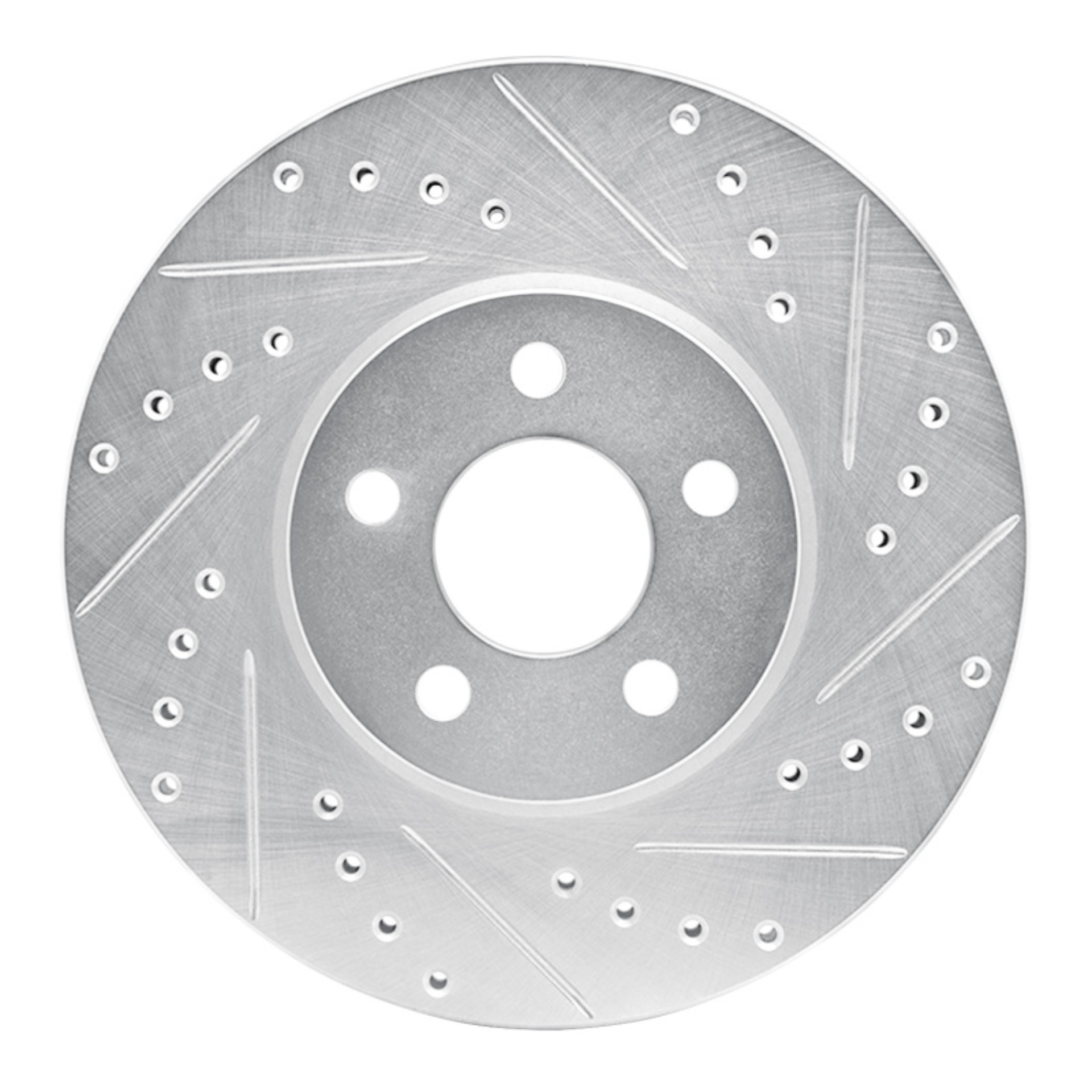 Picture of R1 01-10 Chrysler PT Cruiser Front Right Drilled & Slotted Silver Brake Rotor