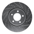 Picture of R1 04-08 Chrysler Pacifica Front Left Drilled & Slotted Silver Brake Rotor