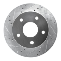 Picture of R1 00-01 Dodge Ram 1500 Pickup Front Left Drilled & Slotted Silver Brake Rotor